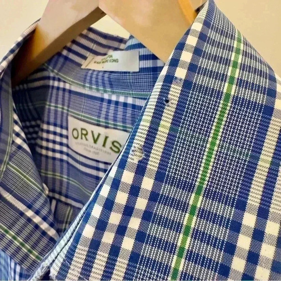 ORVIS Men's Long-Sleeve Plaid Button-Up Shirt Multicolor Size L Casual - Picture 7 of 10